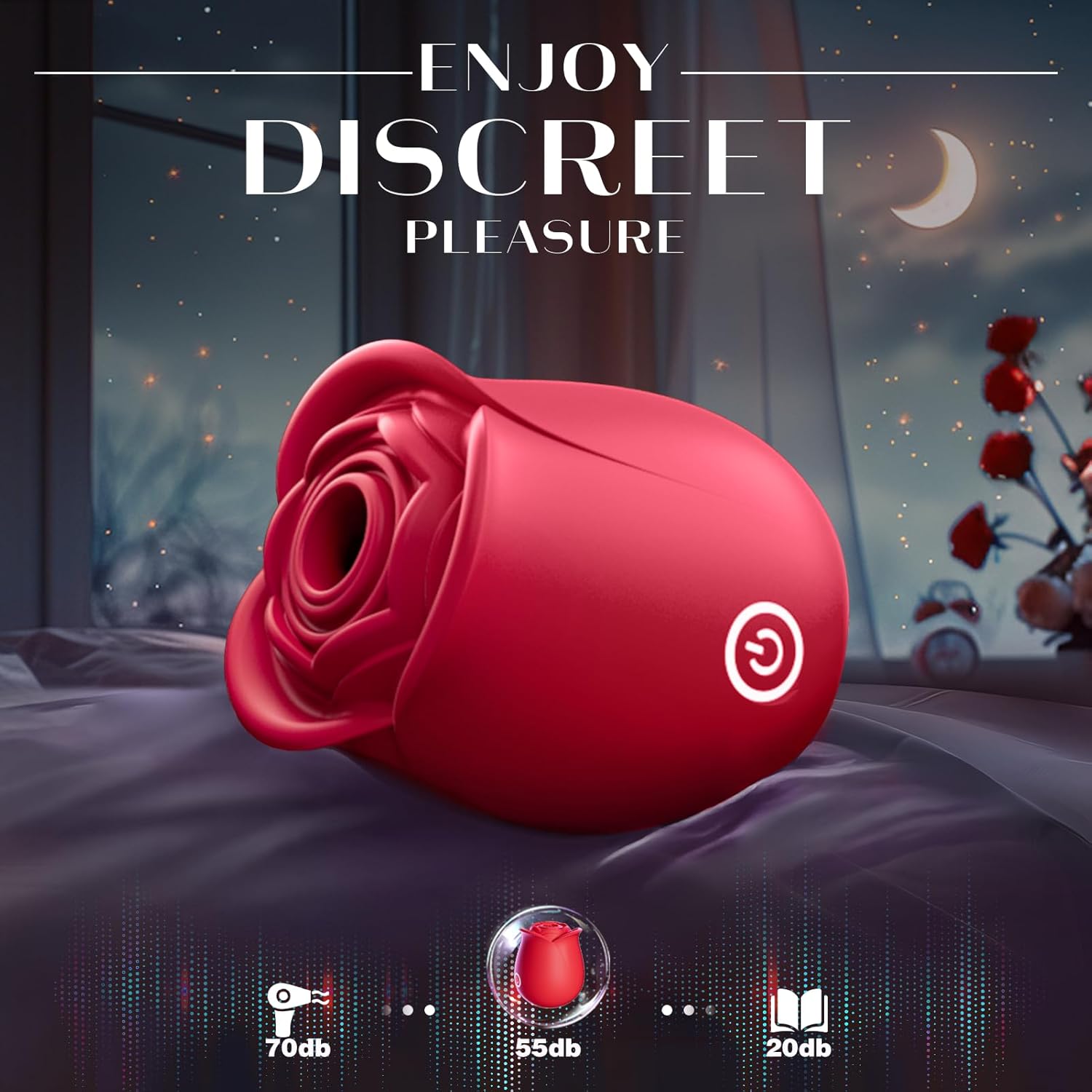 Vibrator Rose Sex Toy for Women, Neworld 2IN1 Sucking Vibrators Rose Toy, 9 Vibrating & Sucking Modes Sex Stimulator, Anal Dildo G spot Clitoral Nipple Suckers, Adult Female Couples Sex Toys Games
