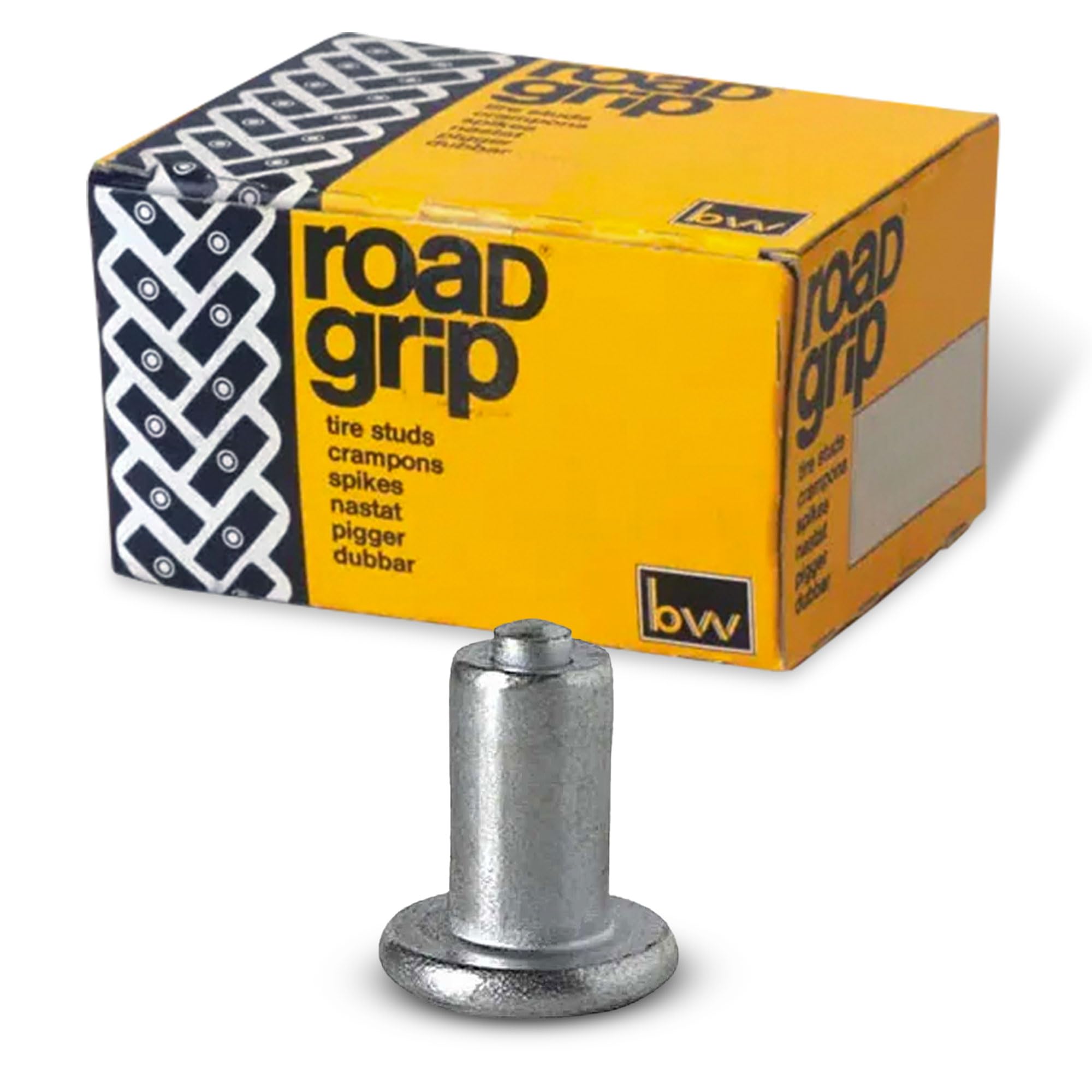 Bruno Wessel TSMI-12 Road Grip Steel Passenger and Light Truck Tire Studs Works Only with Bruno Wessel Stud Gun, 1000 Studs Per Box (1 Pack)