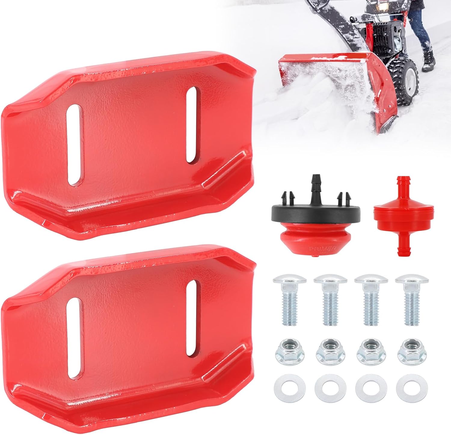 Dokili Snowblower Skid Shoes Replacement for Toro Power Max 726 826 828 926 928 1028 1128 6000 37770 37771 37772 106-4588-01 with Mounting Hardware Kit 2Pack