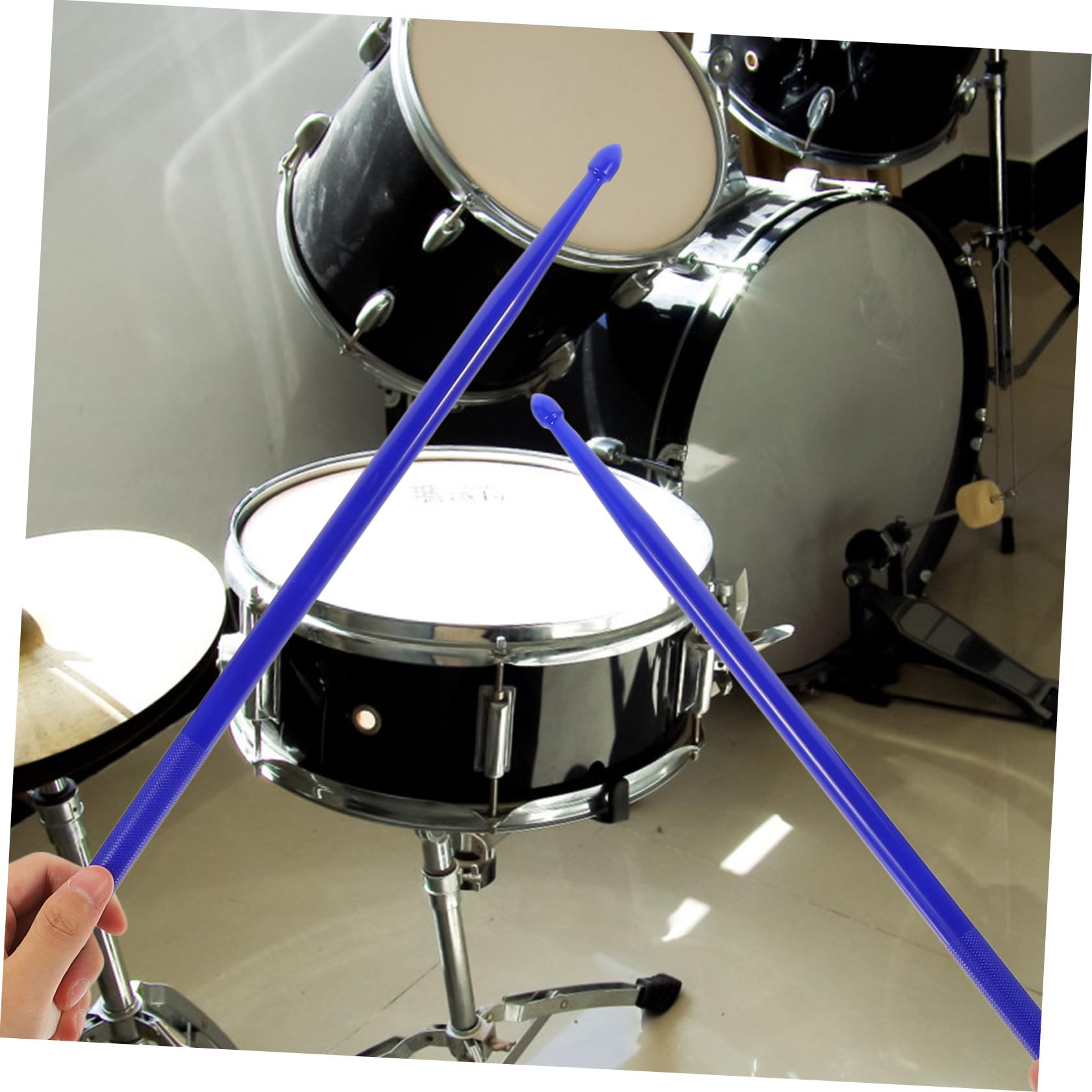 Abaodam 2paare Professionelle Doppelseitige Schlagzeugstöcke Aus Nylon Vielseitige Und Langlebige Percussion-sticks Für Optimale Geeignet Für Schlaginstrumente Dunkelblau