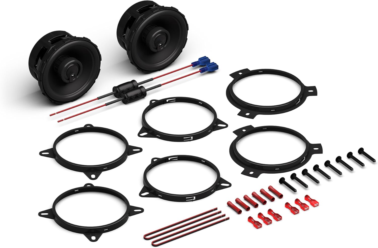 Rockford Fosgate P1V2-4 Punch P1 4" 3-Way Coaxial Full Range Speakers - Black (Pair)