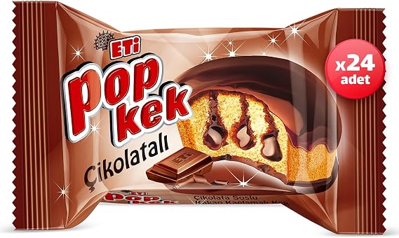 Meat Popcake Chocolate Cake 60 g x 24 Pieces Brown