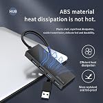 USB 3.0 Hub, 4 Port USB Hub Splitter,Portable USB Adapter Mini Multiport Expander for Desktop, Laptop, Xbox, Flash Drive, HDD, Console, Printer, PC, Keyboards, HP, Dell