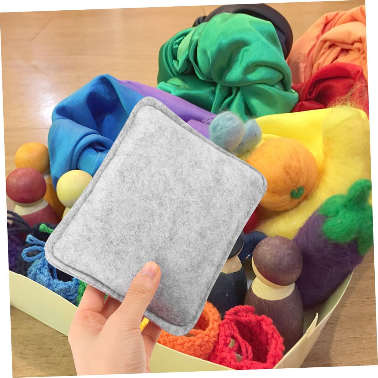 VILLCASE 10pcs Needle Felting Pad High-Temperature Felting Base Multi-Functional Crafting Mat for Home Projects
