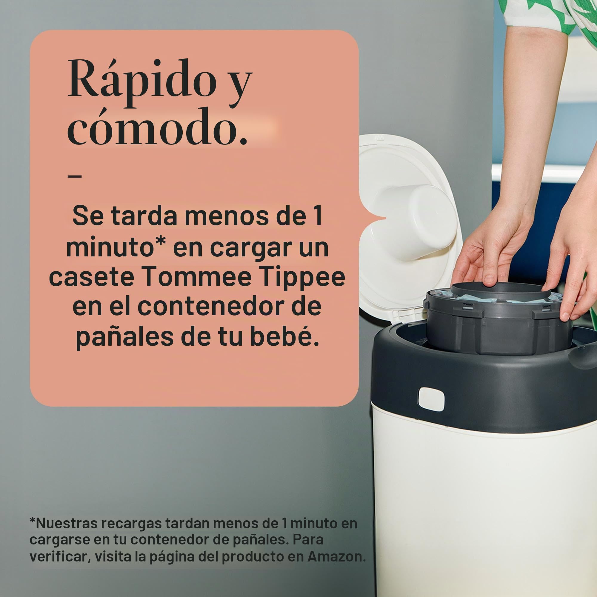 Tommee Tippee Recambios Para Contenedor Para Pañales Avanzado Twist and Click, Paquete de 6 (Solo compatibles con los contenedores Sangenic TEC y Twist and Click)