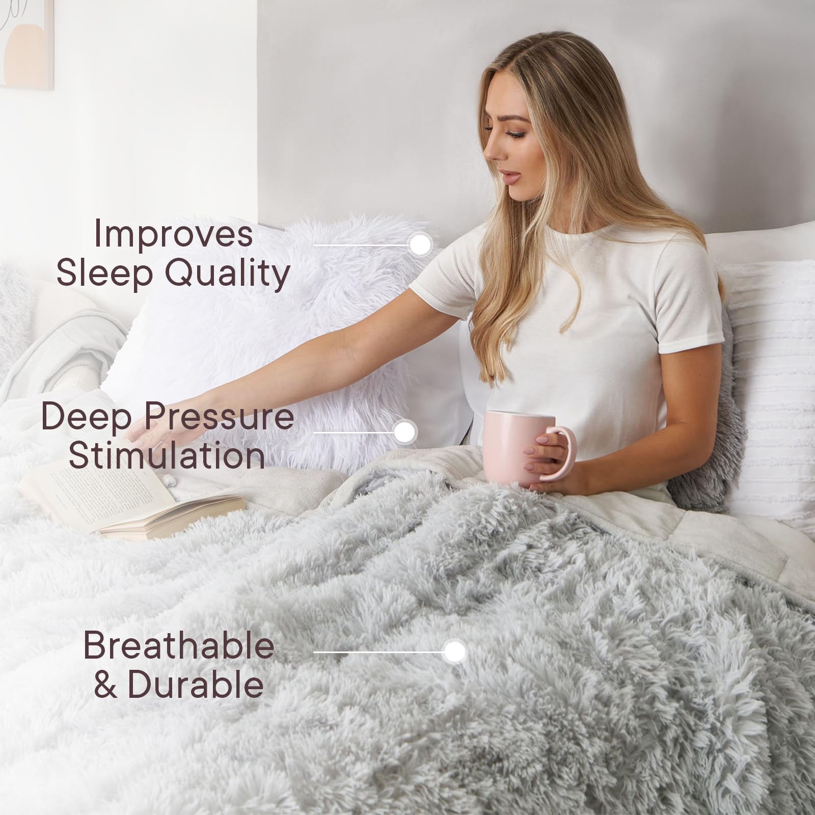 Sienna Verstellbar, Polyester, Silbergrau, 125 x 180cm, 6kg(13lb)