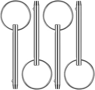 4 PCS Quick Bimini Top Pin, Diameter 1/4 Inch/ 6.3 mm, 316 Stainless Steel for Marine (Release Pin,Total Length 2 Inch/ 51 mm Effective Length 1.5 Inch/ 39 m)