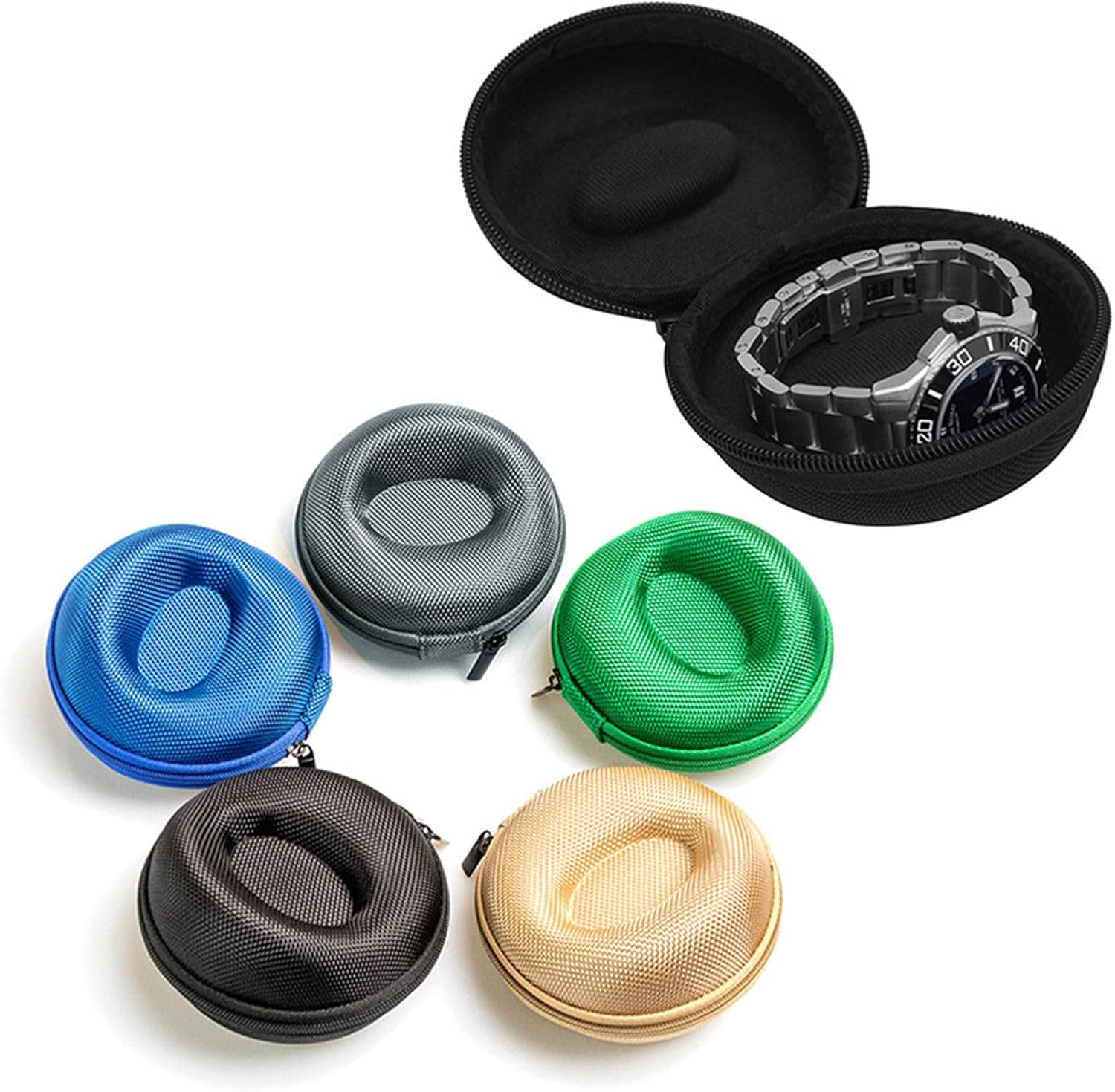 Smart Watch Carrying Cases Travel Watch Storage Box EVA Protector Portable Zippered Jewelry Organizer Eva Protector Storage Cases Travel