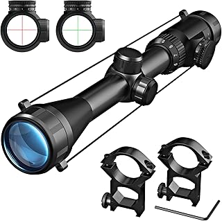 3-9x40 EG Rifle Scope - Hunting scopes for Rifles - Red and Green Long Range Sight Scope with Circle-X Crosshair - loneliace