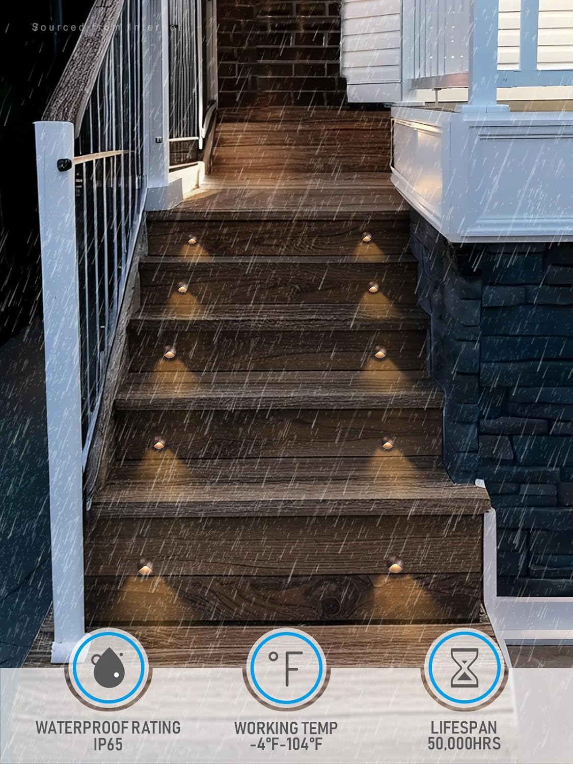 LEONLITE 12-Pack Recessed Low Voltage LED Deck Light Anti-Glare, 12-24V AC/DC Recessed LED Step Riser Light, IP65 Outdoor Step Stair Lights, 3000K Warm White, Aluminum Housing Oil Rubbed Bronze