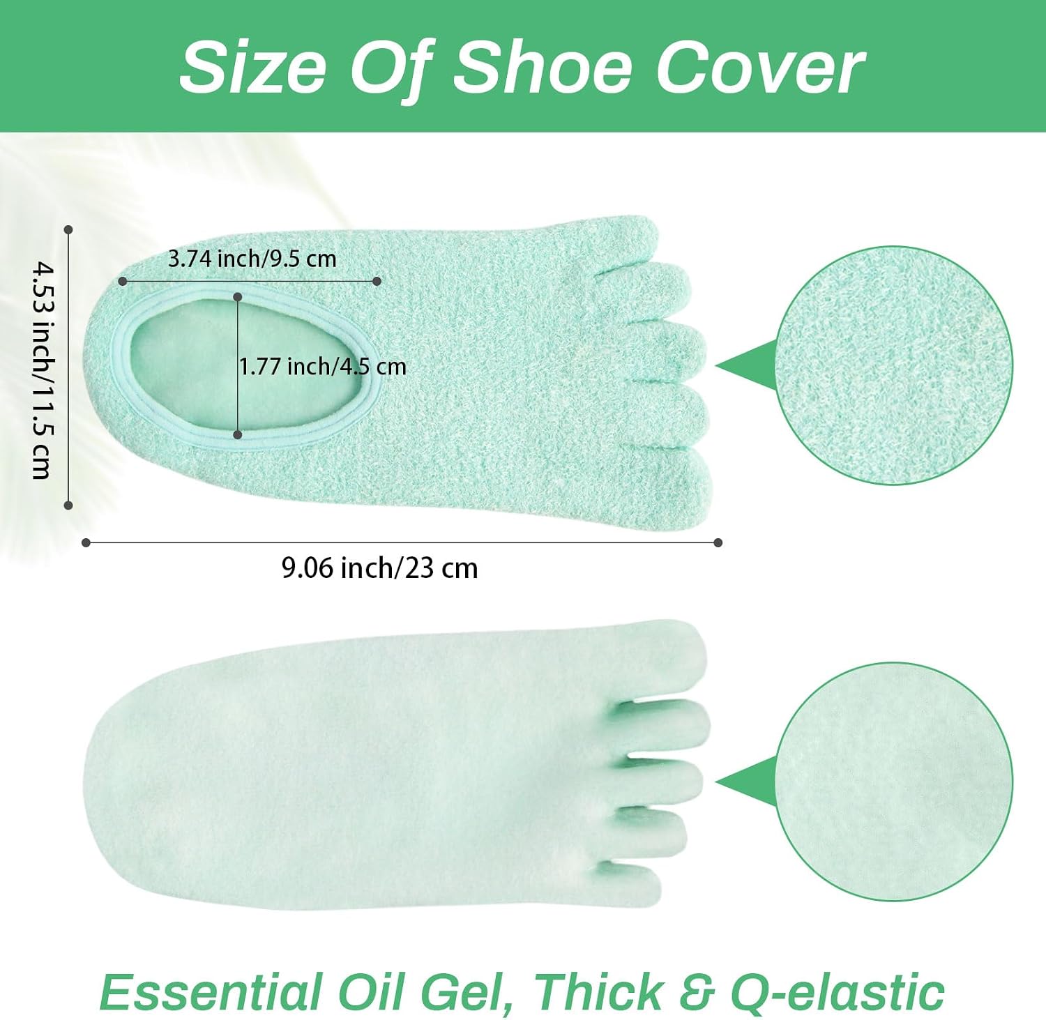 1 Pairs 5-Toe Gel Moisturizing Socks, Suitable for Dry Heels, Vitamin E and Jojoba Oil Essence Moisturizing Foot Care Products, Women & Men