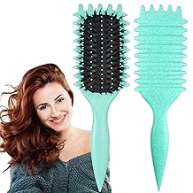 Cepillo Definidor de Rizos, 1 UND Cepillo para Cabello Rizado, Cepillo para Cabello Rizado, para Peinar y Dar Forma a Rizos de Hombres y Mujeres para Reducir el Tirón (Verde)