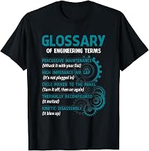 Glossary Of Engineering Terms Funny Engineer Definition T-Shirt