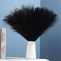 Vista 1 de 10 tallos de hierba de las pampas negra decorativa – 17.7 pulgadas de hierba de las pampas artificial, ramo de hierba de las pampas artificial
