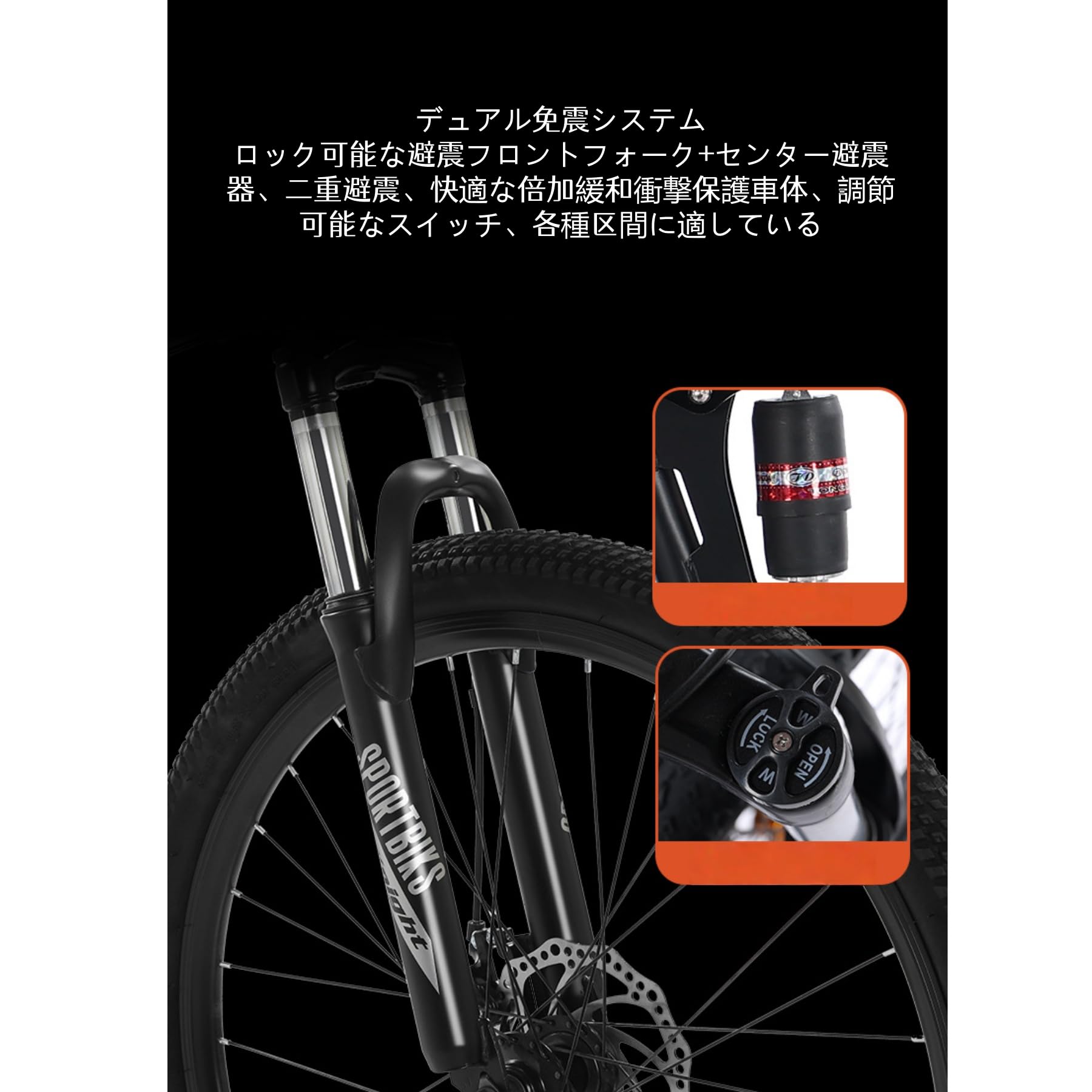 Amazon | 折りたたみ マウンテンバイク 自転車 21/24/27段変速 26