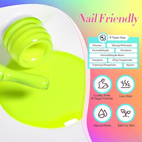 Neon Summer Nails ✨ Vibrant Gel Polish Set