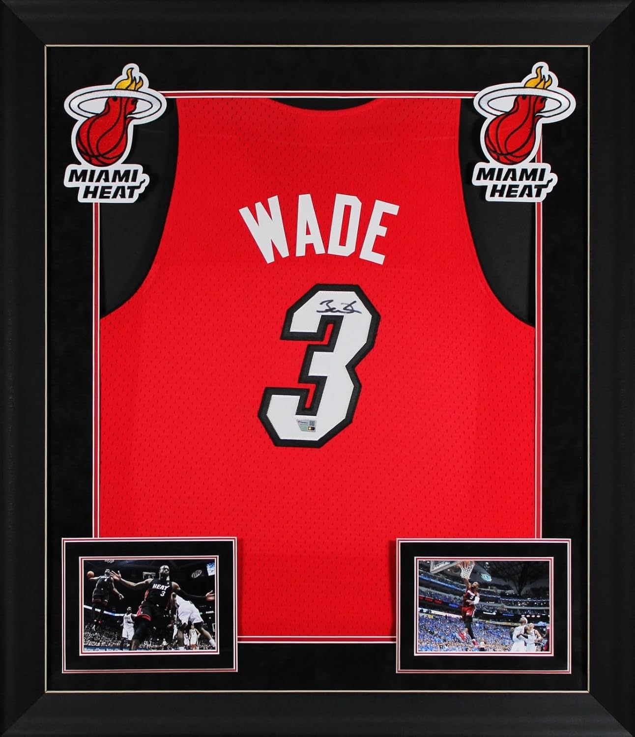Heat Dwyane Wade Signed 2005-06 M&N HWC Swingman Framed Jersey Fanatics - Autographed NBA Jerseys