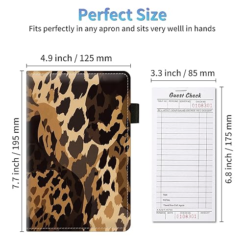 Vista 21 de Organizador de libro de servidor, libros de servidor de mariposa azul intermitente para camarera, organizador de libro de camarera de cuero Mariposa