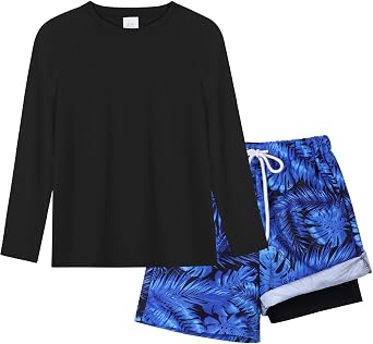 Valcatch Boys Two Piece Swim Set Kids Youth Swimsuit, 6-16 Years