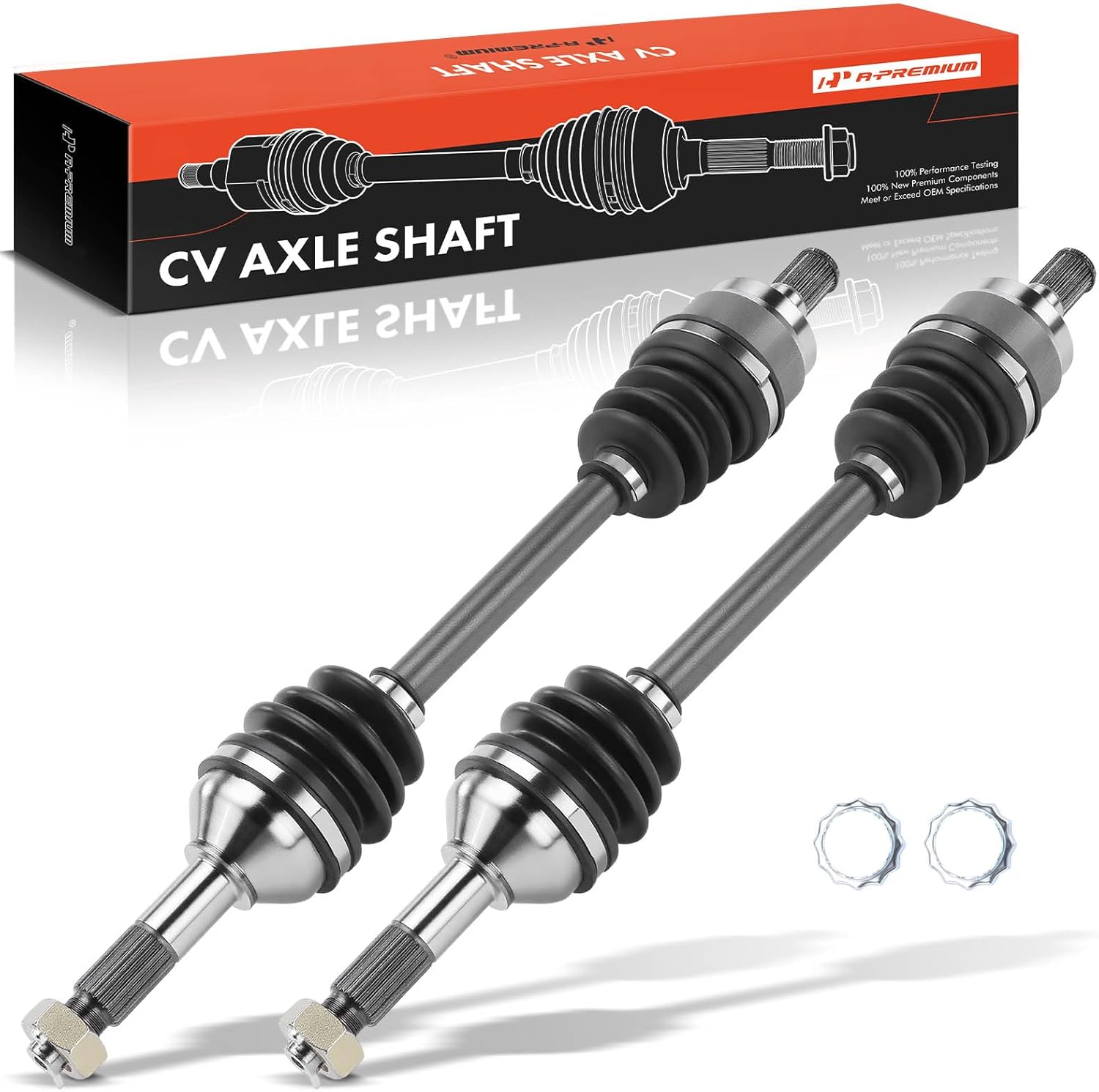 A-Premium Pair (2) Rear CV Axle Shaft Assembly Compatible with Kawasaki Brute Force 650 2006-2009/2011-2013 Brute Force 750 2005-2023, Driver and Passenger Side, Replace# 59266-0023
