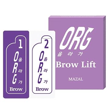 ORG Brow Lift Perm 1st Agent, 2nd Agent 1g each - 10 Sets - Non-drip, low-irritation, odor-reducing formula for safe brow lifting ORG Brow Lift Perm