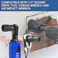 Vista 4 de MABLEVI Juego de 10 extractores de tuercas de perno, herramienta de extracción de tuercas de impacto de 1/2 pulgada con barra de perforación central