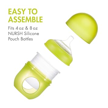 Boon Nursh Newborn Silicone Baby Bottle Nipples - Bottle Nipples for Boon Nursh Newborn Bottles - Baby Bottle-Feeding Supplies - Slow Flow Baby Bottle Nipples - 3 Count