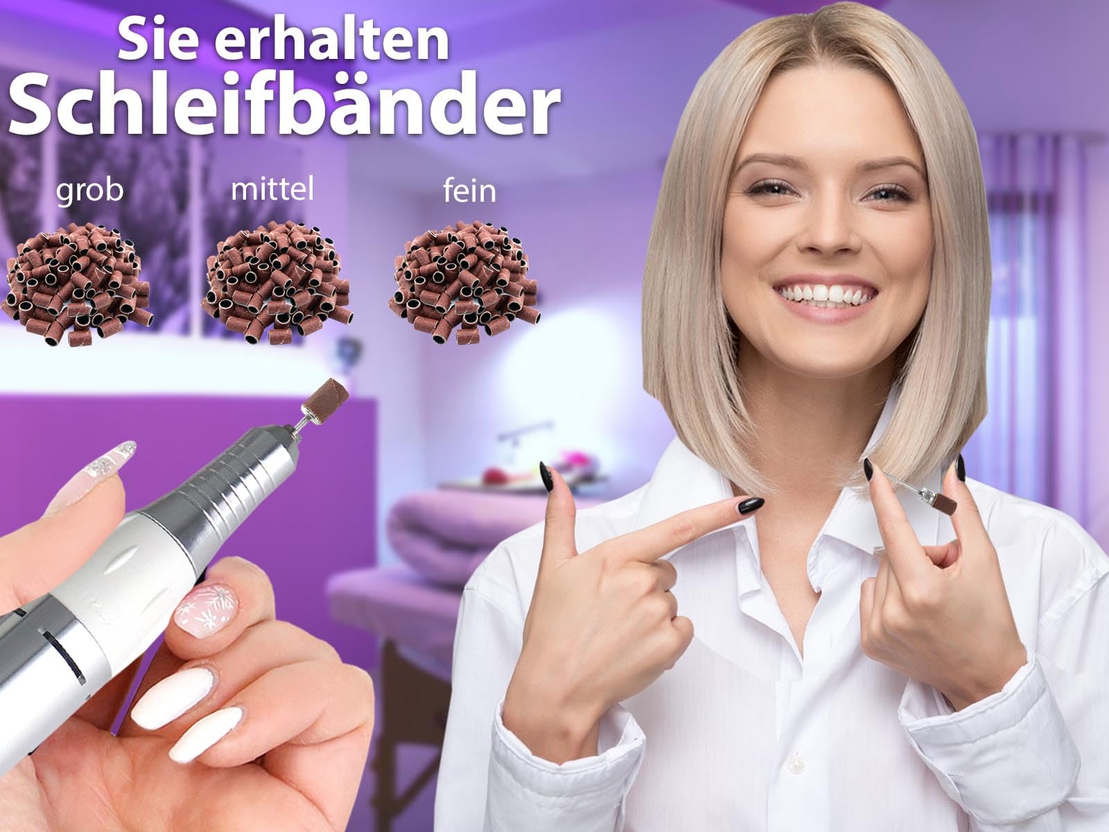 Pediküre-Set Power Professionelle Hand- und Fußpflege Set mit Fräser Bits | Hornhautenferner vom Fachhandel InstrumenteNrw mit starker Leistung