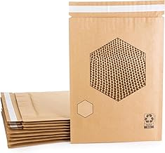 Premium Paper Bubble Mailers – Honeycomb Paper Padded Envelopes, Tear‑Resistant Eco‑Friendly Self‑Sealing Mailers for Secure Shipping (Pack Options, Multiple Sizes) (Pack of 10, 6x8)