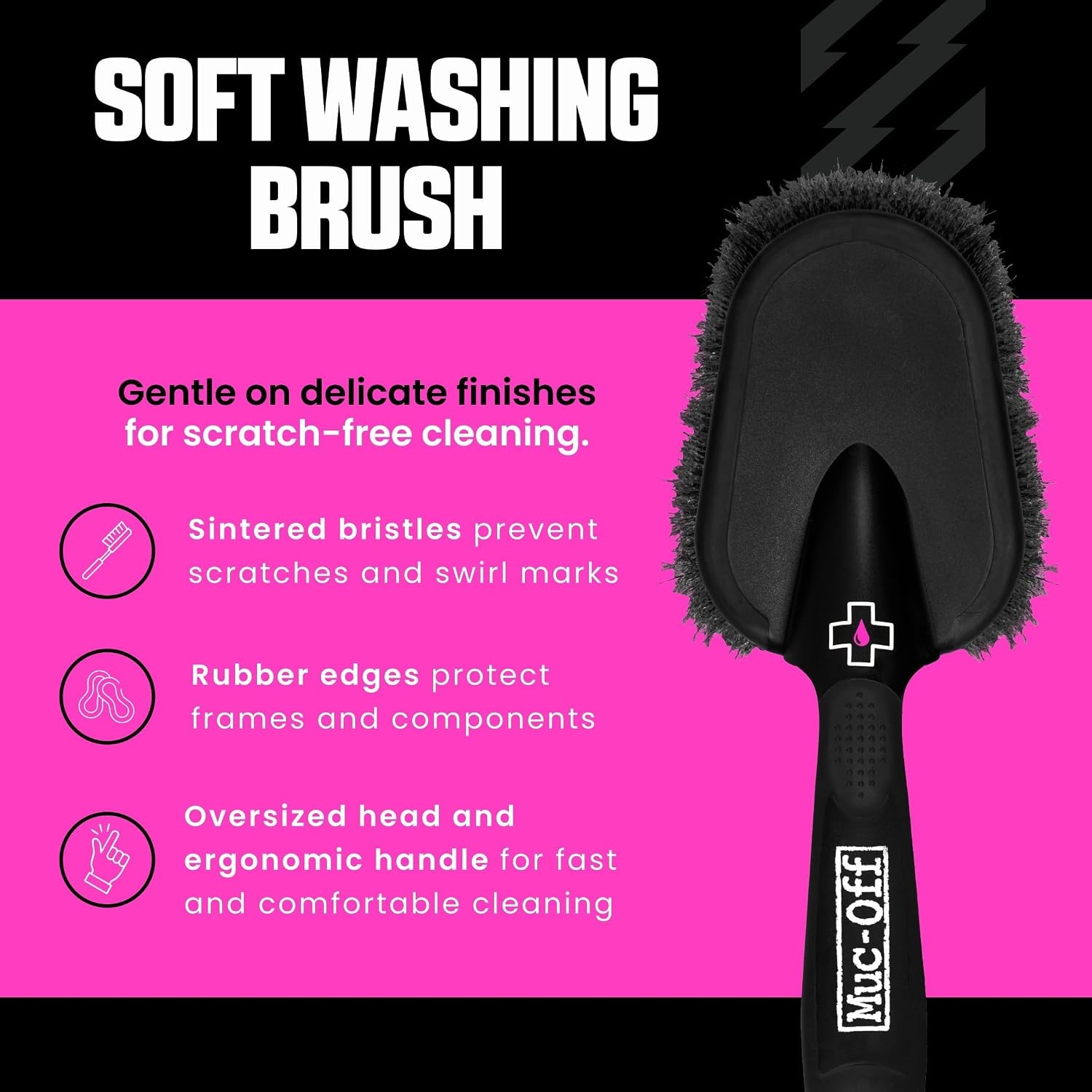 Muc Off - 370 Soft Washing Bike Cleaning Brush, Black, One Size