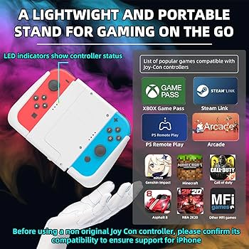 Nintendo Switch iPhone arVin Switch Joycon Controller Holder for iPhone iOS 16.0+