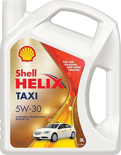 Shell Helix Taxi 5W-30 API SN Plus Synthetic Technology Engine Oil for Petrol, Diesel & CNG Cars (3 L)
