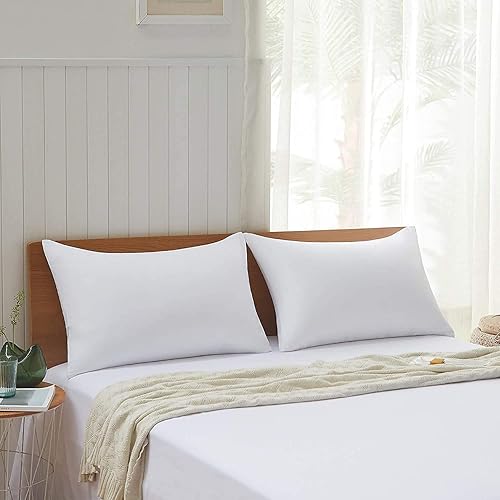 Miniatura 6 de Acanva Paquete de 2 almohadas de cama de la colección Hotel de inserciones suaves de lujo para dormir, transpirables y cómodas para personas que