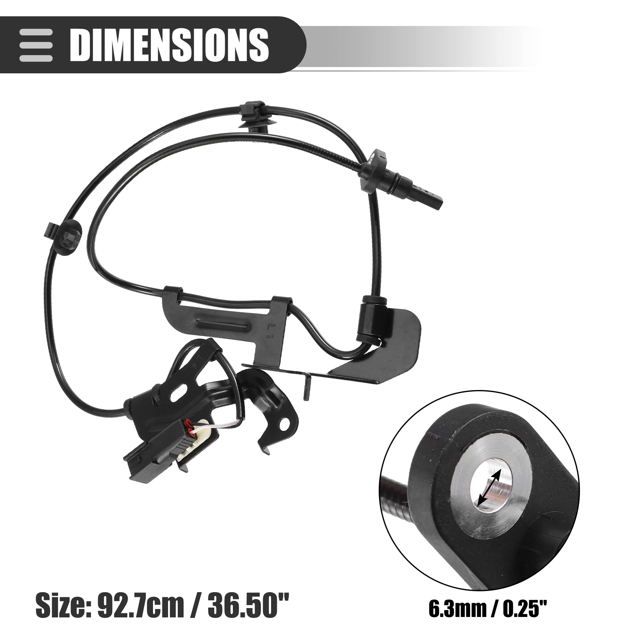 X AUTOHAUX ABS Roue Vitesse Capteur, pour Ford, Plastique, DB392C205BD, Noir
