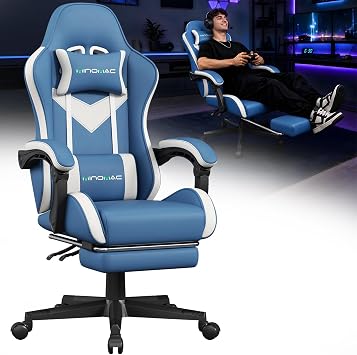 Gaming Chair Ergonomic Gamer Computer Office Chair,Footrest Lumbar Support