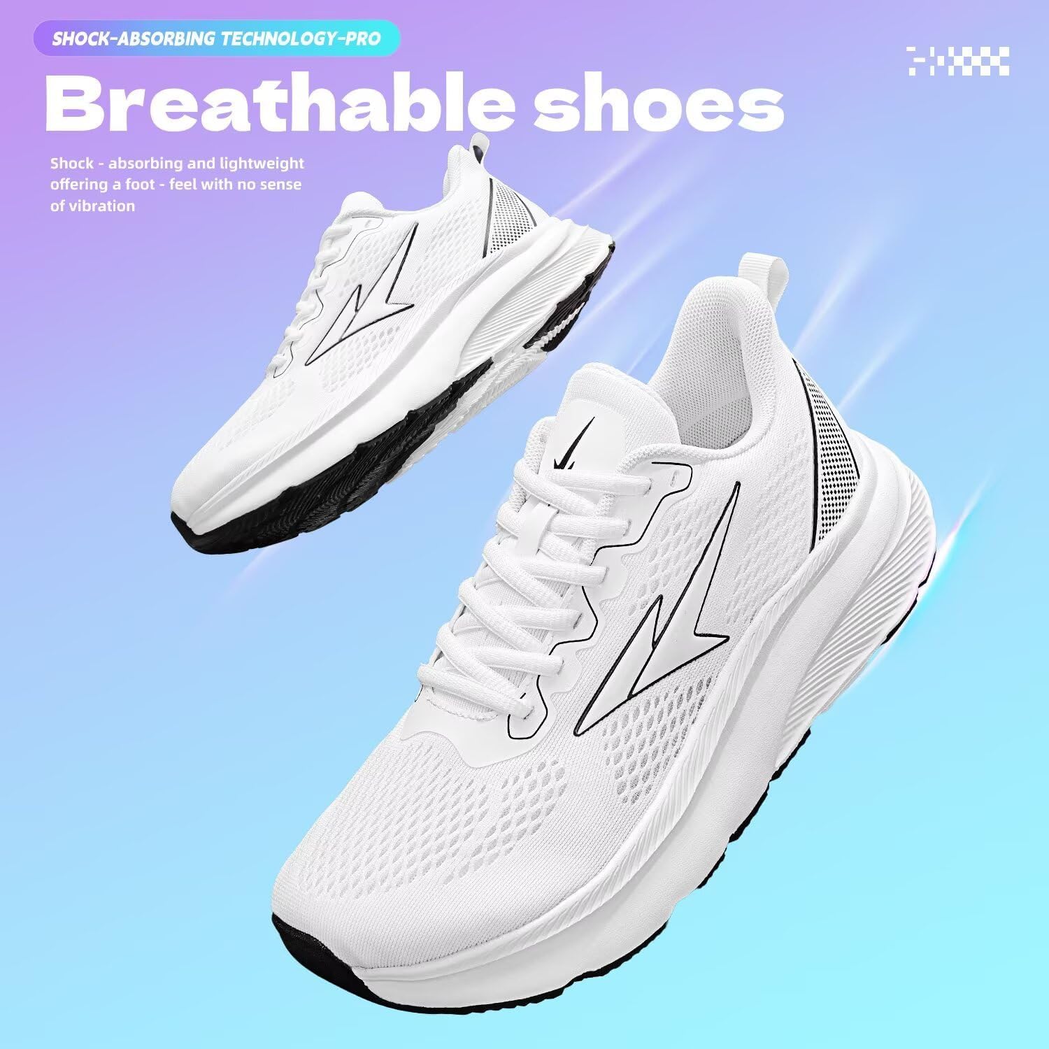 Mens Wide Walking Shoes Soft Sole Non Slip Running Comfortable Tennis Breathable Athletic Gym Workout Sport Sneakers - Image 5