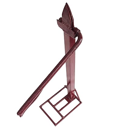 Coconut Husk Peeler Remover Heavy Manual Machine (Brown), Iron