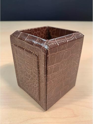 Miniatura 5 de Dacasso Juego de almohadillas de cuero de lujo en relieve de cocodrilo, esenciales para organización de oficina y decoración de escritorio