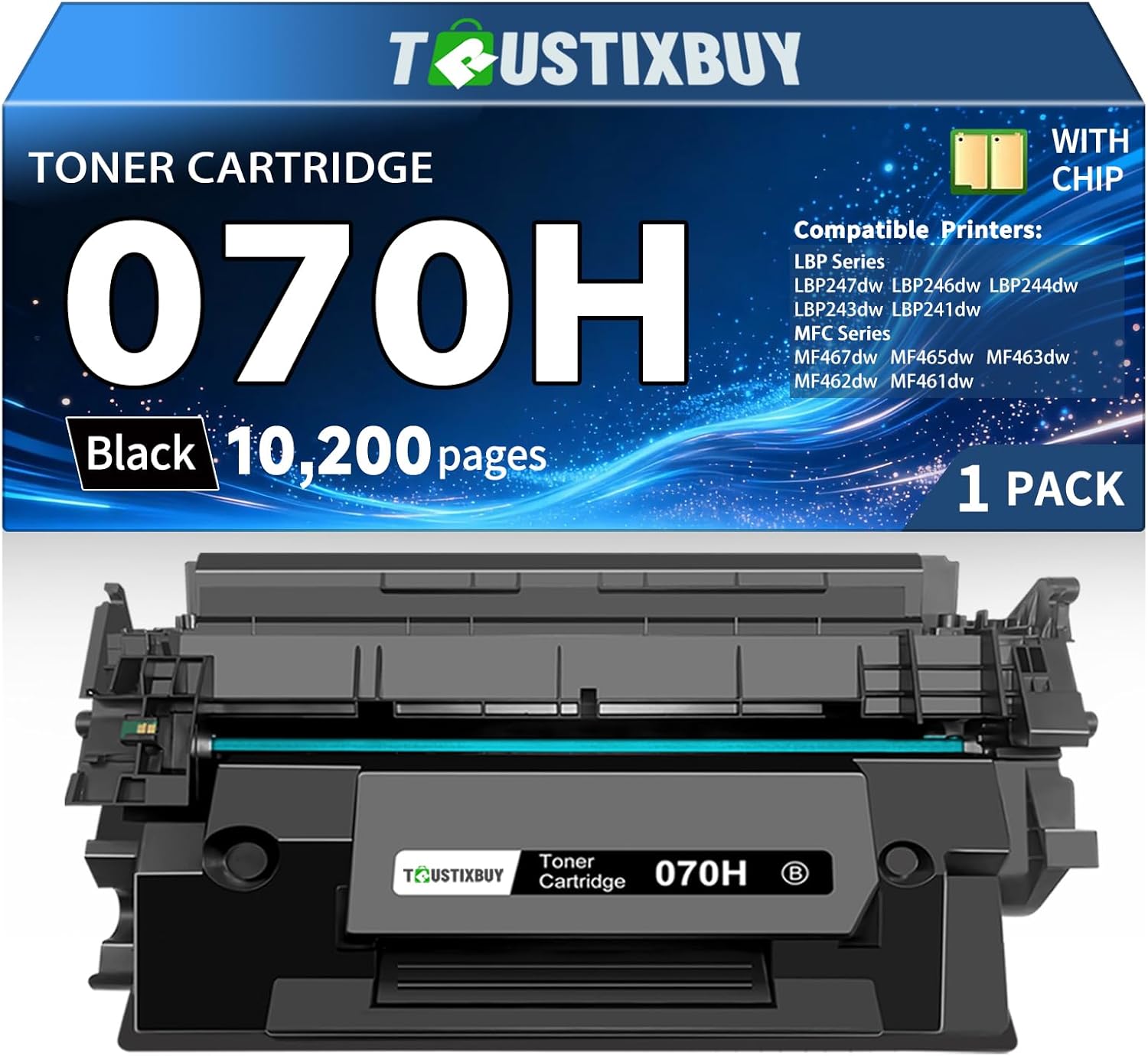070 high Yield Black Toner Cartridge Compatible for Canon 070H / 070 / CRG-070 Toner Cartridge with Canon imageCLASS MF465dw MF462dw LBP247dw LBP246dw Printer|High Capacity Ink