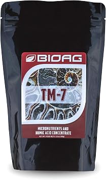 BioAg TM7 Organic Humic Acid Soil Conditioner Plus Essential Micronutrients, Dry Amendment for All Plants, S B Co Cu Fe Mn Mo Zn 100 Grams