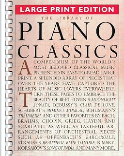 The Library of Piano Classics – Large Print Edition | Piano Solo Sheet Music | 51 Beloved Classical Pieces | Music Sales America Songbook for Beginners and Advanced Players