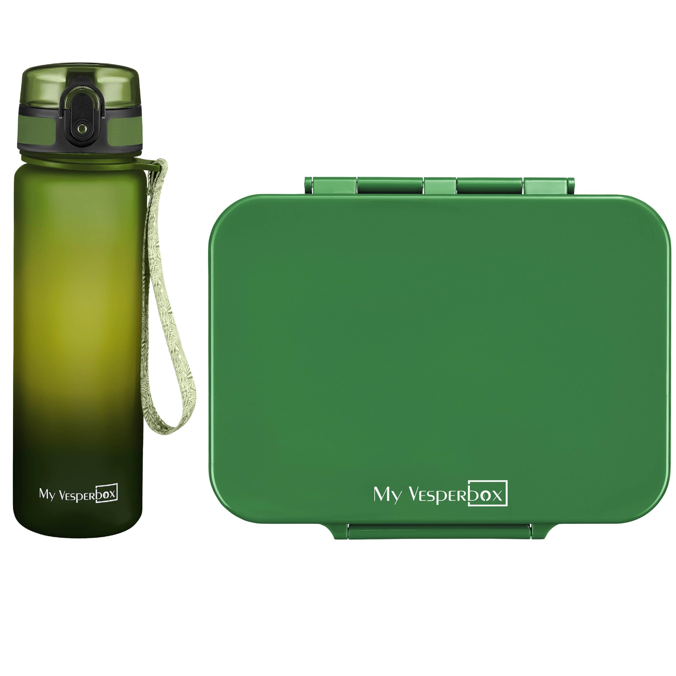 My Vesperbox - Bia Set – pudełko śniadaniowe i butelka na napoje dla dzieci 500 ml – szczelne i wolne od BPA – pudełko na lunch do szkoły i przedszkola - zestaw Bento Box