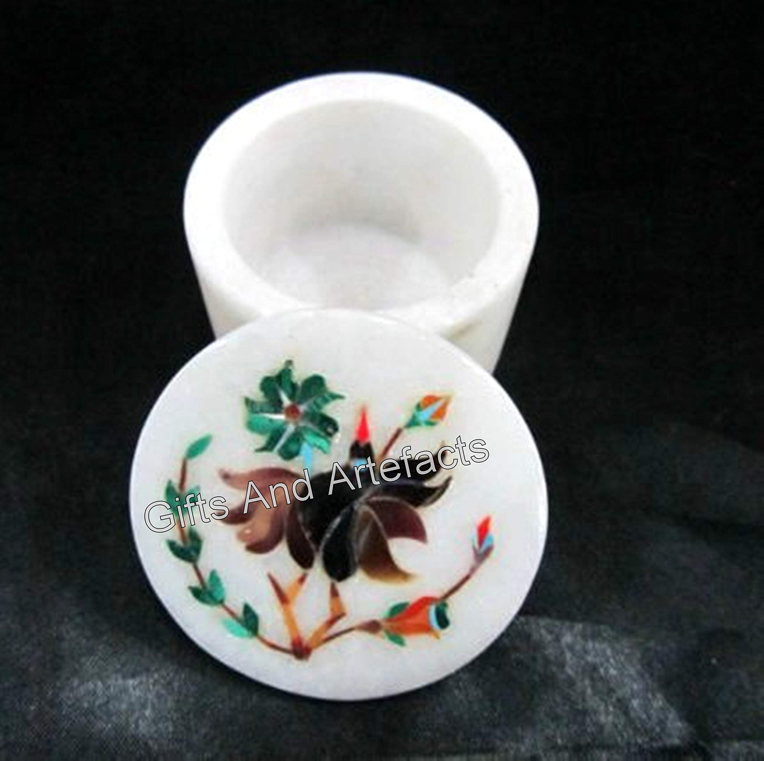 Boîte à bijoux ronde en marbre pour un cadeau de naissance unique