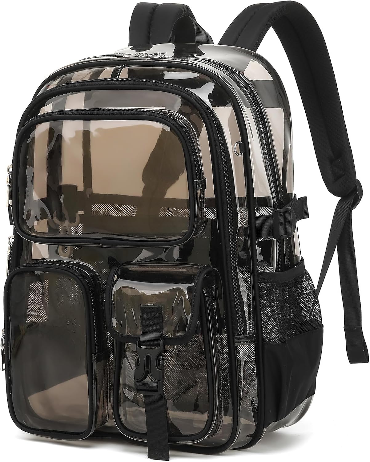 Clear Backpack for School, Heavy Duty Transparent Bookbag, See Through Backpacks for Stadium Event, Backpack for Boys, Kids Clear Bag for College Work Travel Sport Festival Security Check