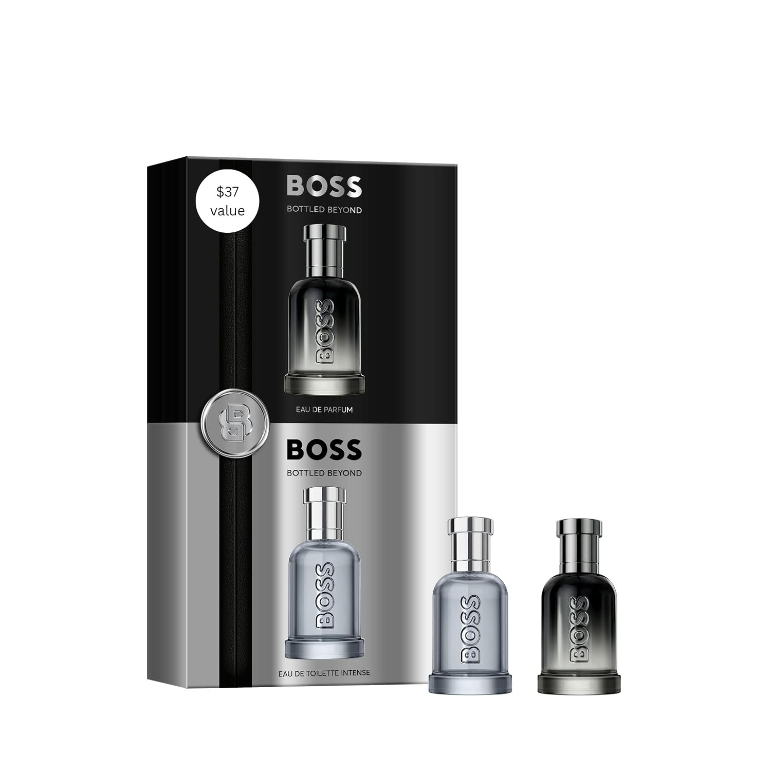 Hugo Boss BOSS Bottled Beyond Eau de Parfum & Eau de Toilette for Men 2-Piece Gift Set ($37 Value) – Notes of Ginger, Leather & Orange Blossom – Long-Lasting Fragrance