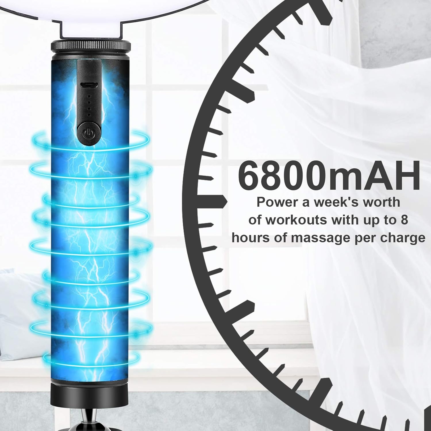 Featured Product Akinger Outdoor Tripod Stand with 6800mAh Battery Power Bank for Charging iPhone, Android Phone, Cameral, Gopro Use for Indoor Outdoor Activities/Video Recording/Selfie/Business Trip/Meeting/Travel