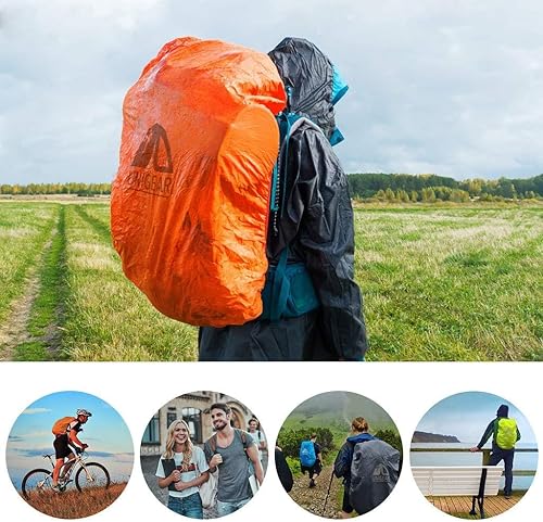 Miniatura 33 de Unigear Cubierta para Mochila Resistente a la Lluvia Clasificación Impermeable 5000mm, Ultraportátil y Duradera con 2 Correas de Hebilla Negro