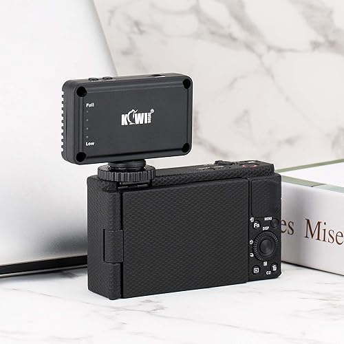 Vista 9 de Kiwifotos Mini luz de video LED para cámaras Sony ZV-1F ZV1F ZV-1 II ZV1 ZV-E10 II ZVE10 Canon PowerShot V1 EOS R50 V y más, accesorios de accesorio