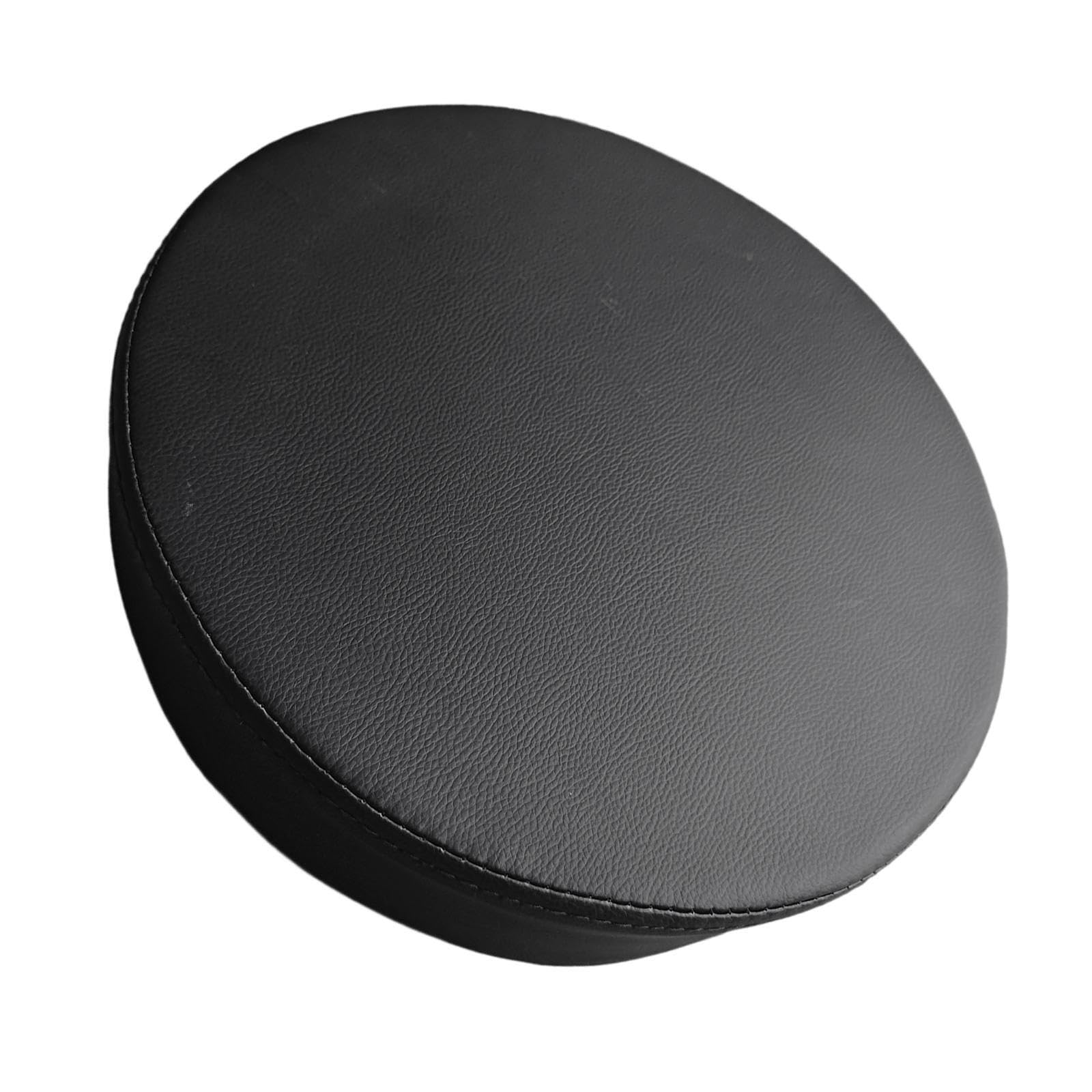 Komfortabler Barhocker Ersatzsitz, Robustes Kissen, PU Lederbezug, kompakter runder Sitz, Zubehör für Beauty Spas, PU Lederbezug, runder Sitz, komfortabel und kompakt, Schwarz, 35 x 35 x 8 cm