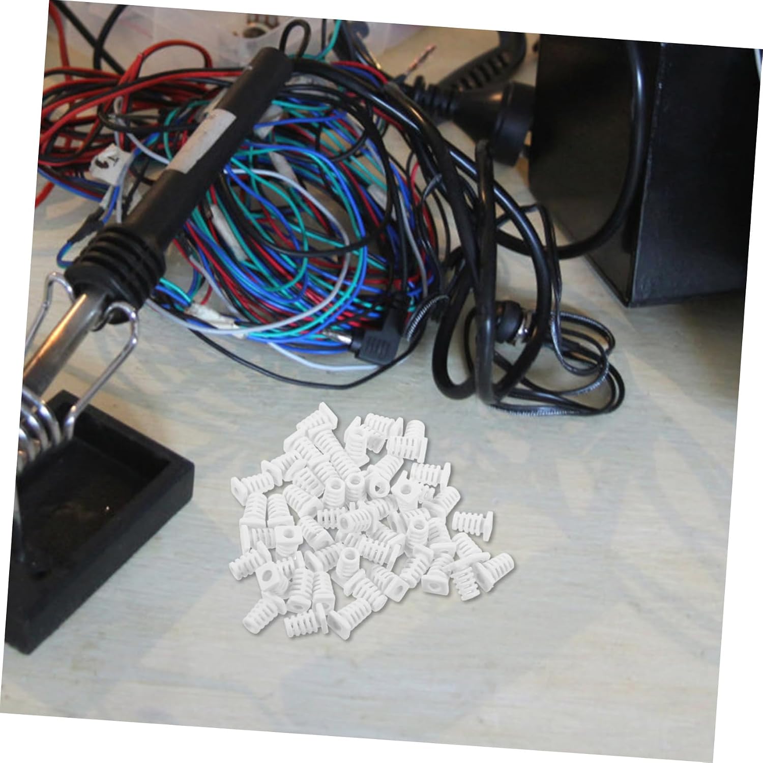 100pcs ABS Cord Connector Strain Relief Protector for Cable Wire